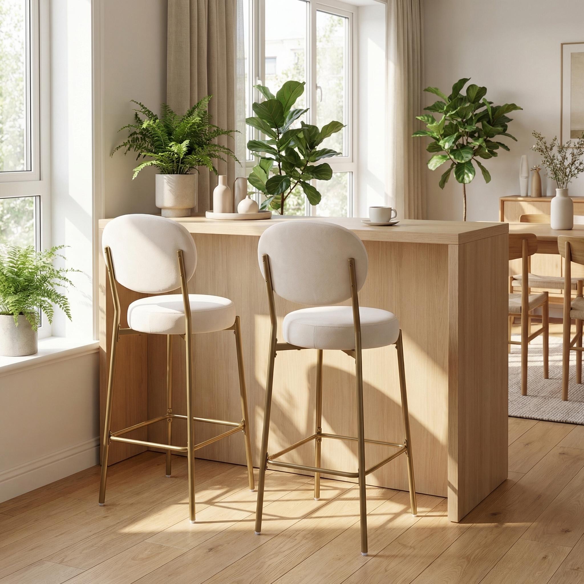 Amarone 29" Bar Height Upholstered Bar Stools Set of 2