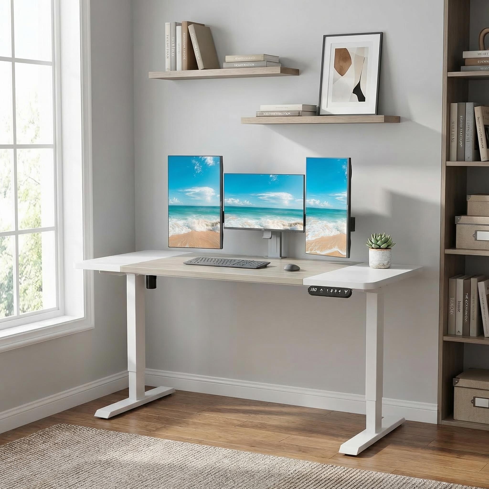 Arvo 63" Electric Standing Desk with with Dual-Tone Desktop