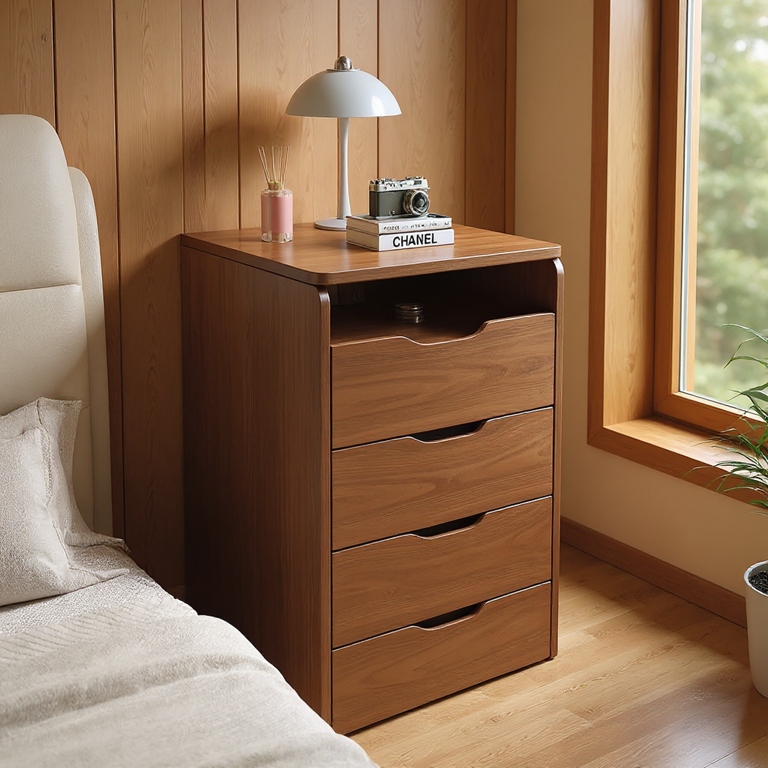 Lillemor 3-in-1 Compact Vanity Desk with Flip Top Mirror and Storage Ottoman