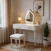 Lunara 40" Modern Makeup Vanity Table Set with 2 Drawers