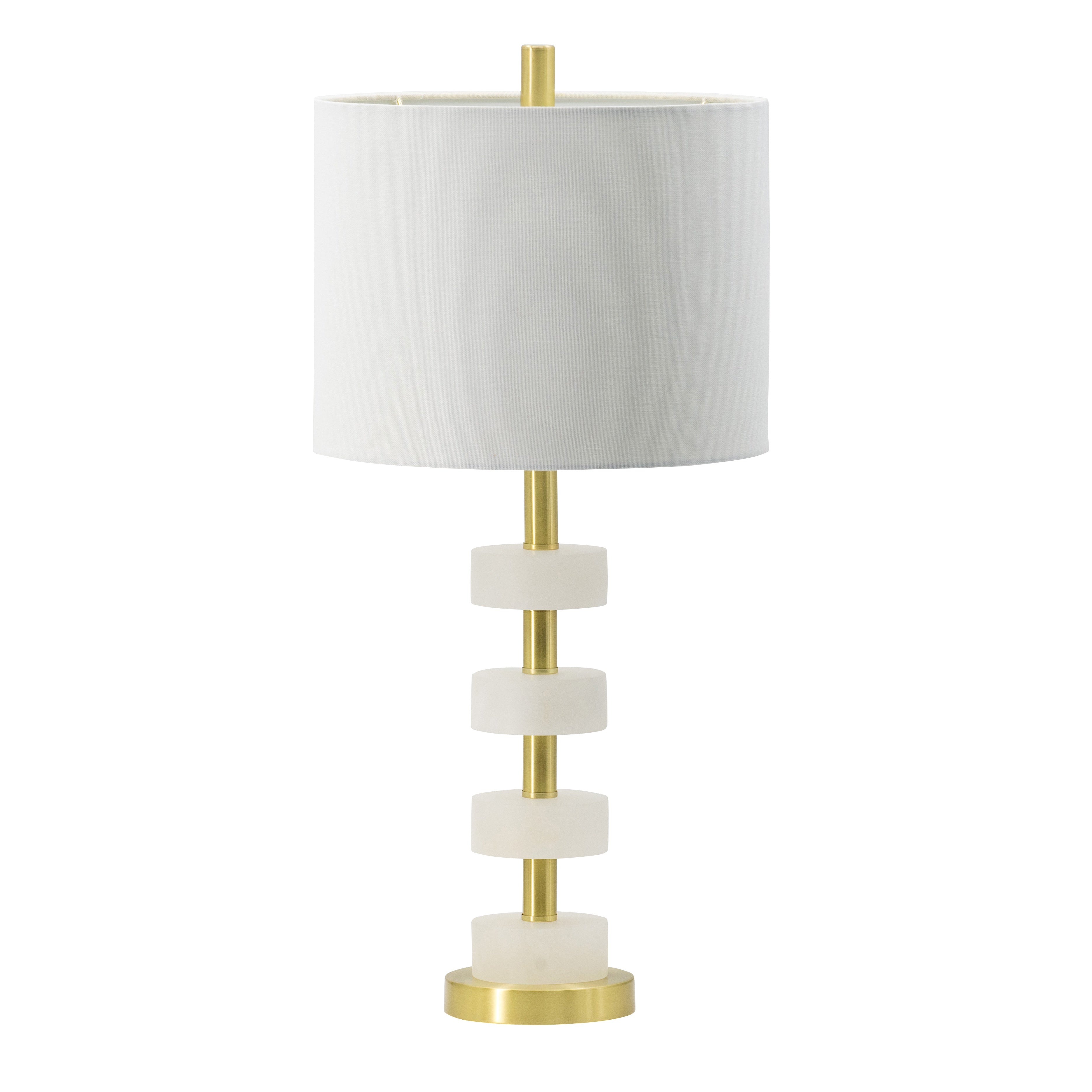 Luster Marble Table Lamp with Gold Marble Base