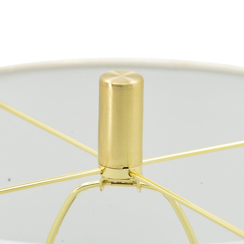 Luster Marble Table Lamp with Gold Marble Base