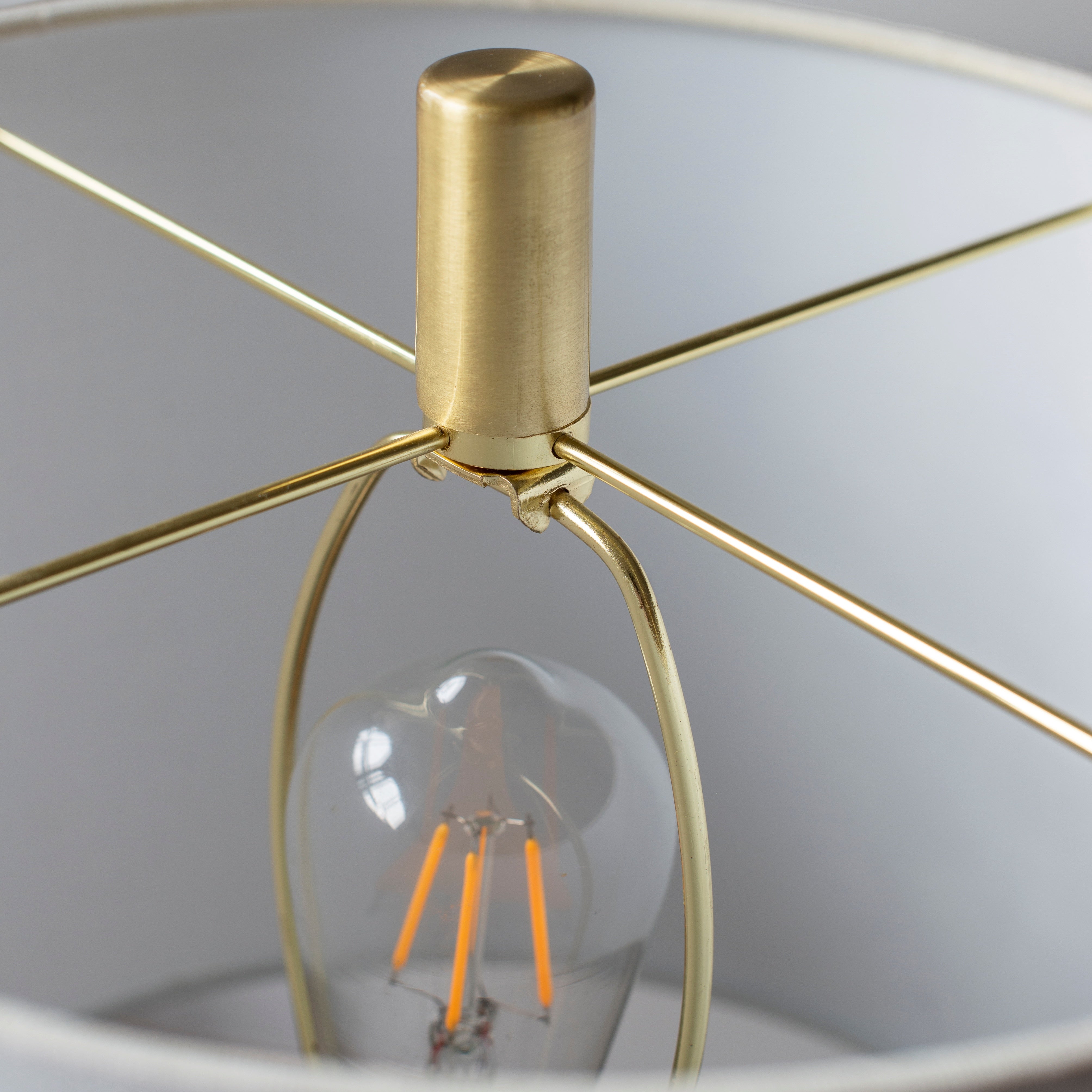 Luster Marble Table Lamp with Gold Marble Base