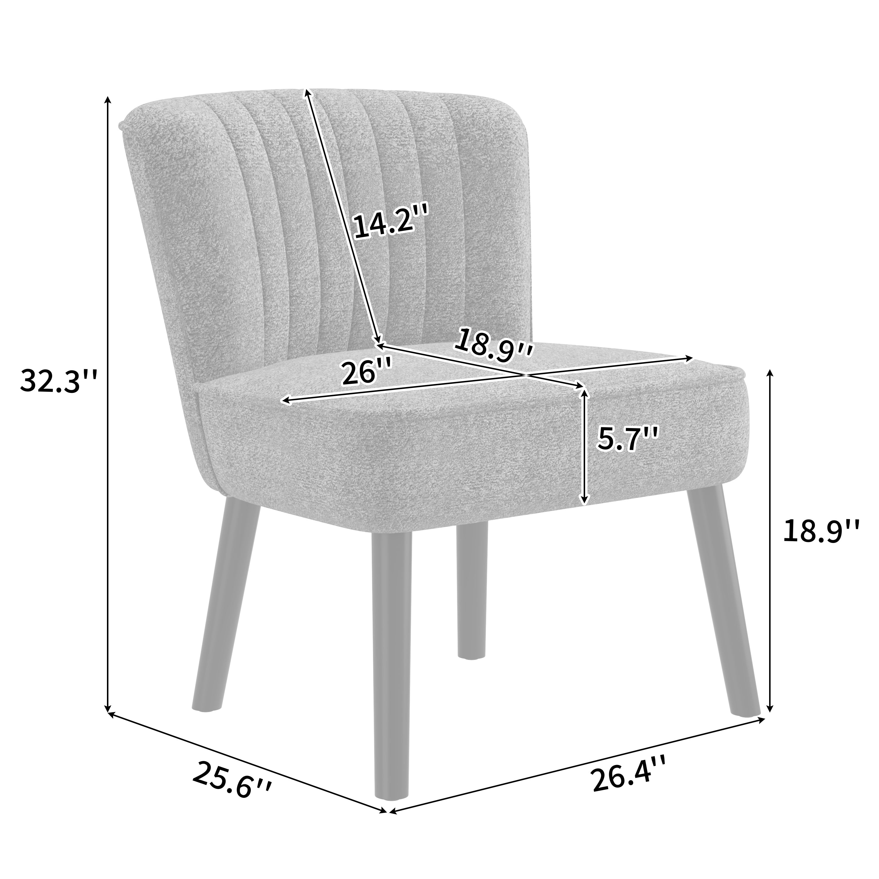 Moab Mid-Century Shellback Upholstered Accent Chair
