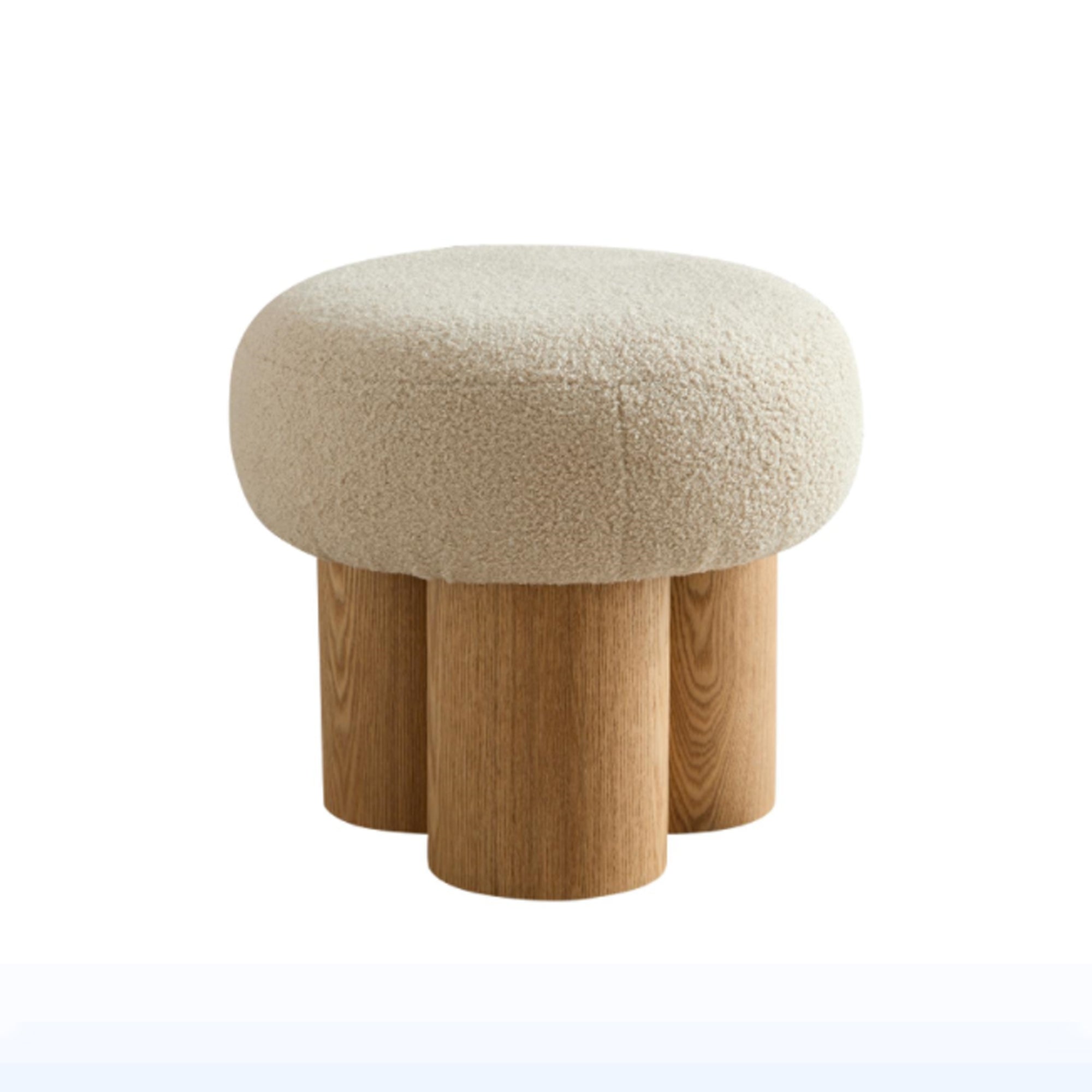Mono Wooden Curved Ottoman Mushroom stool