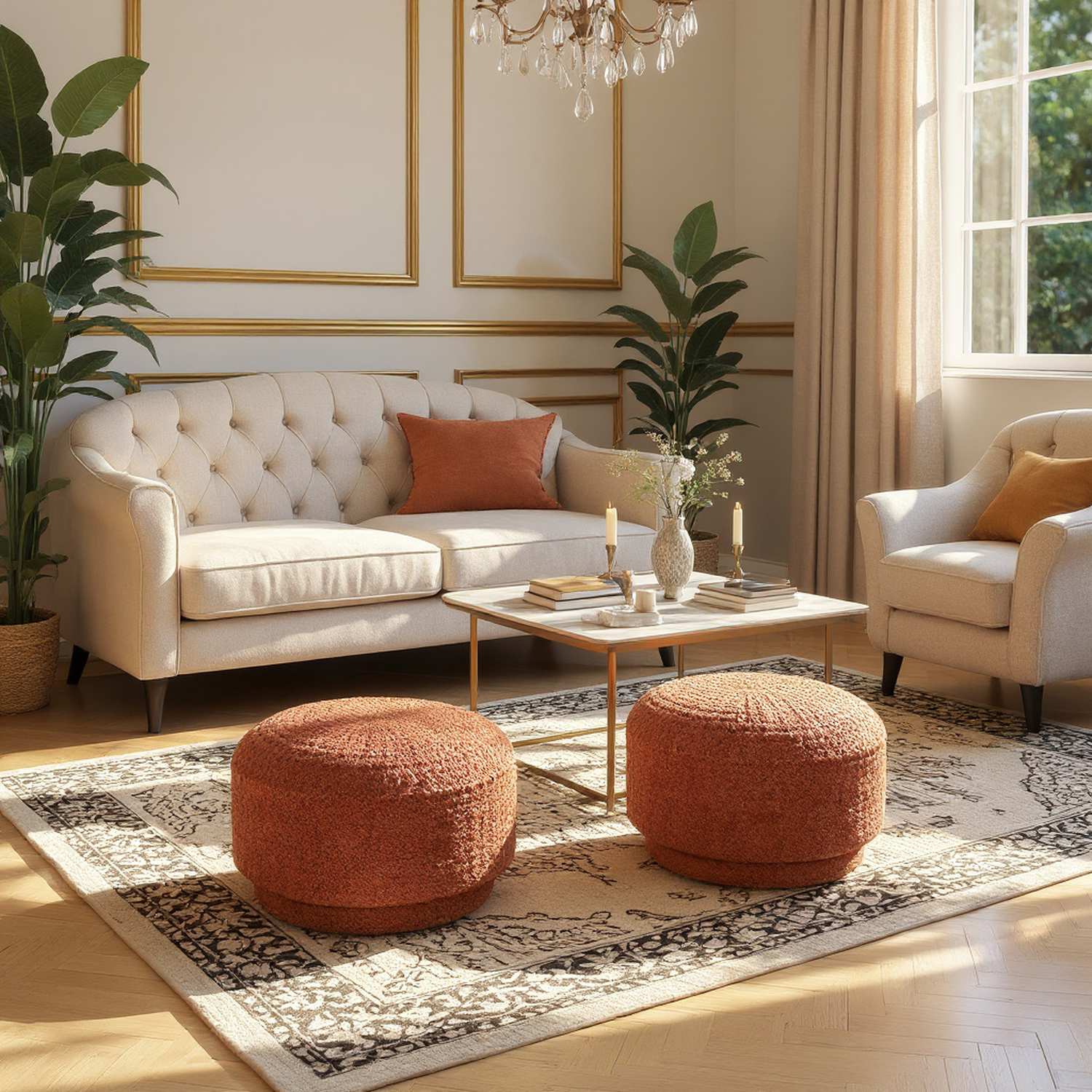 Monterey 15" Ottoman Footstool