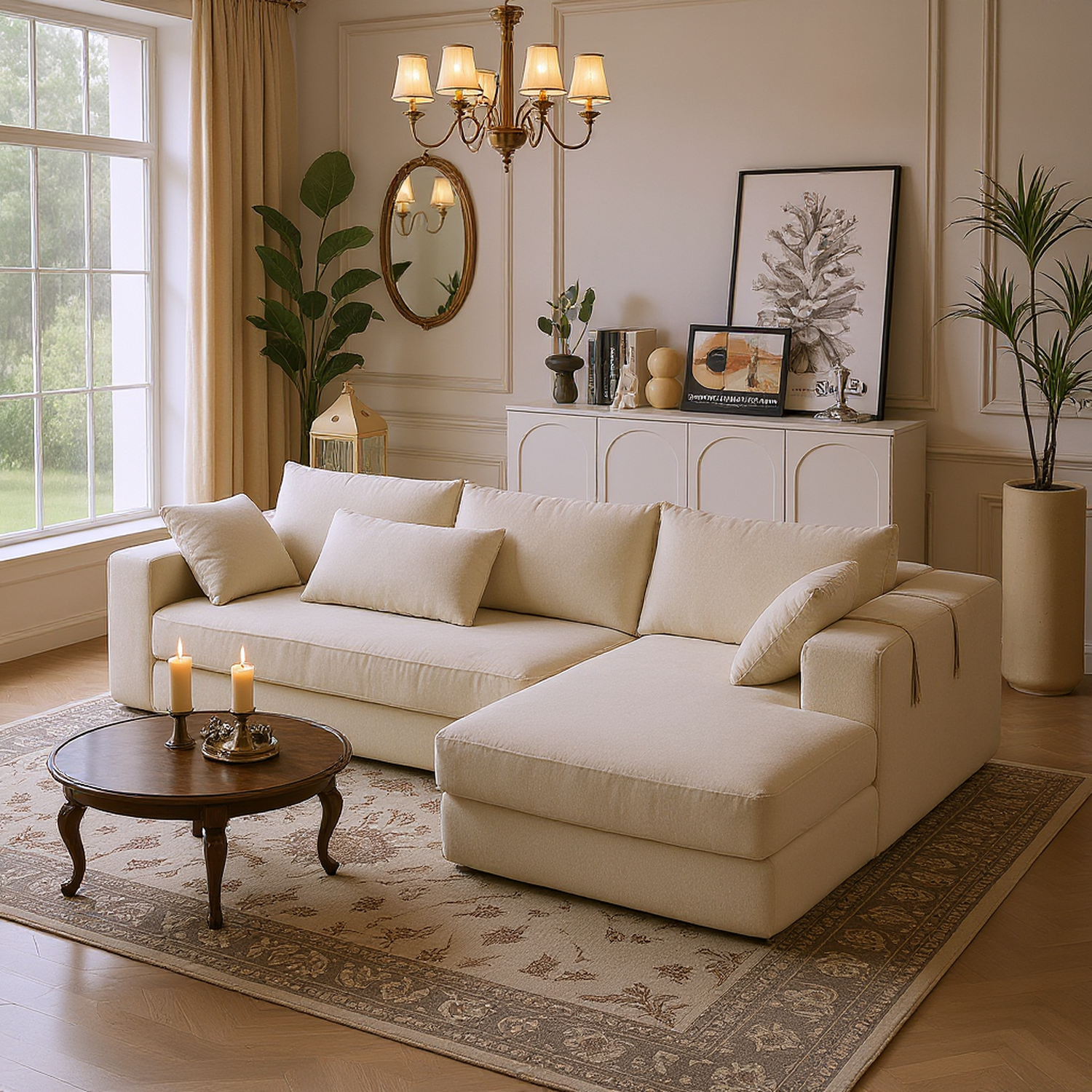Nara Modular 108" L-Shaped Sectional Sofa