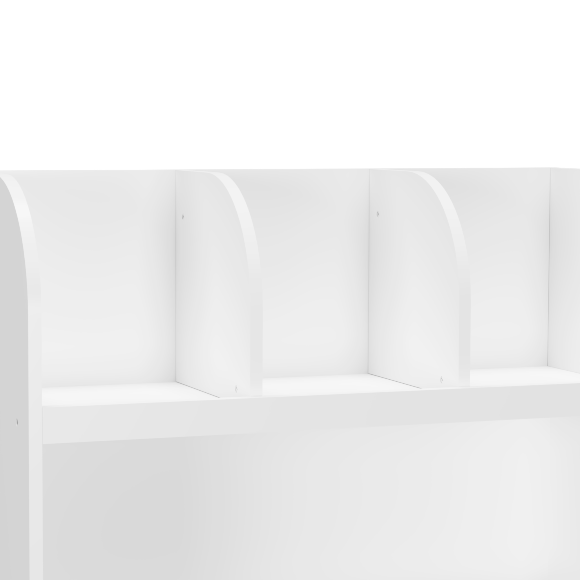 Nookie 31.5" 4-Compartment Open Display Bookcase with Arched Top