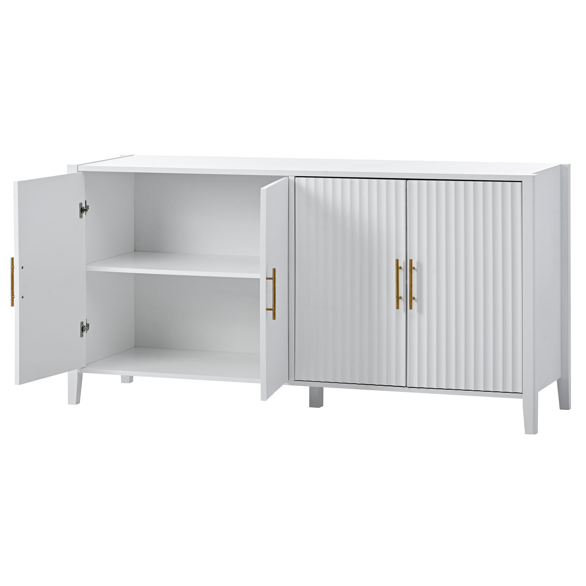 Oslo 63" Modern 4 Door Sideboard with Adjustable Storage