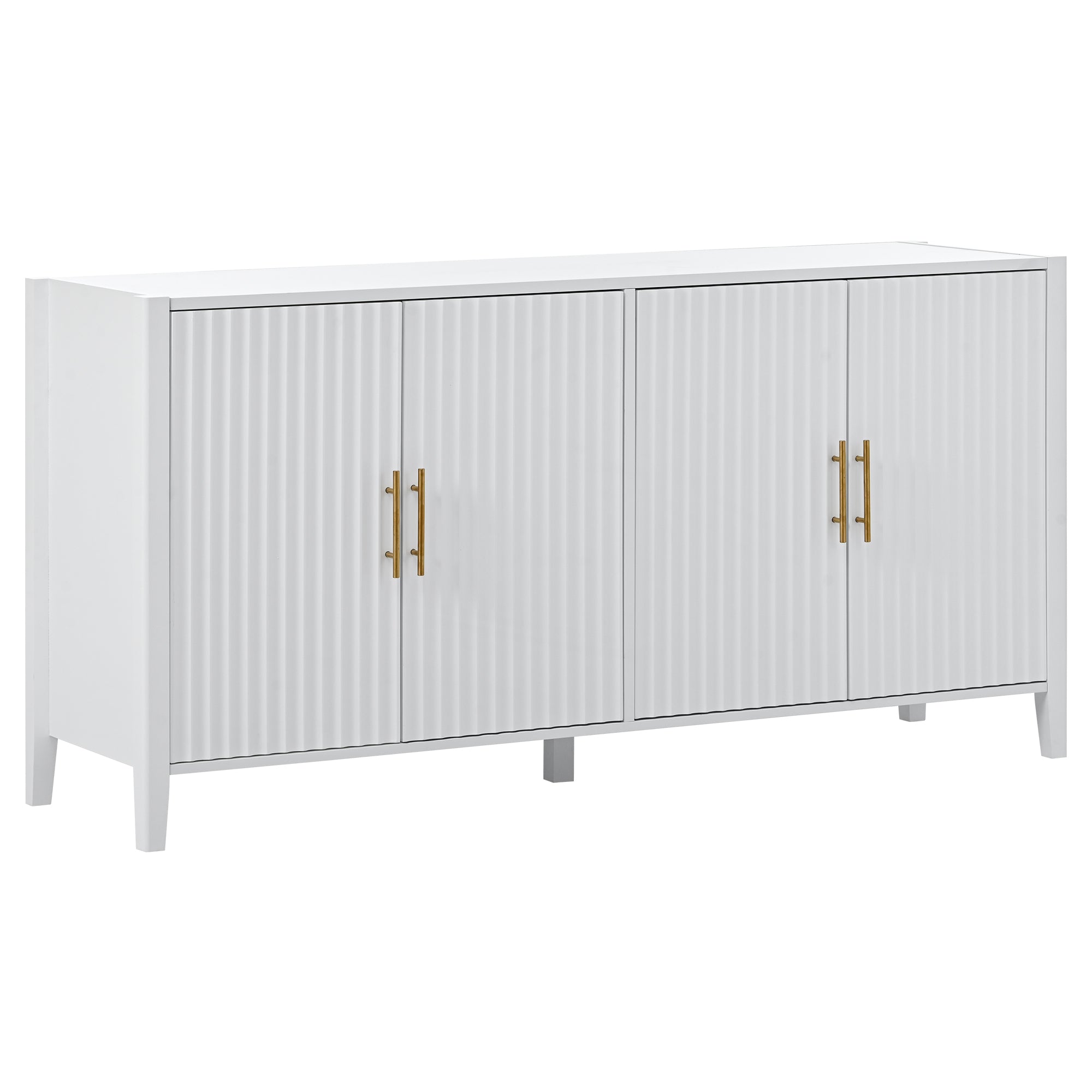 Oslo 63" Modern 4 Door Sideboard with Adjustable Storage