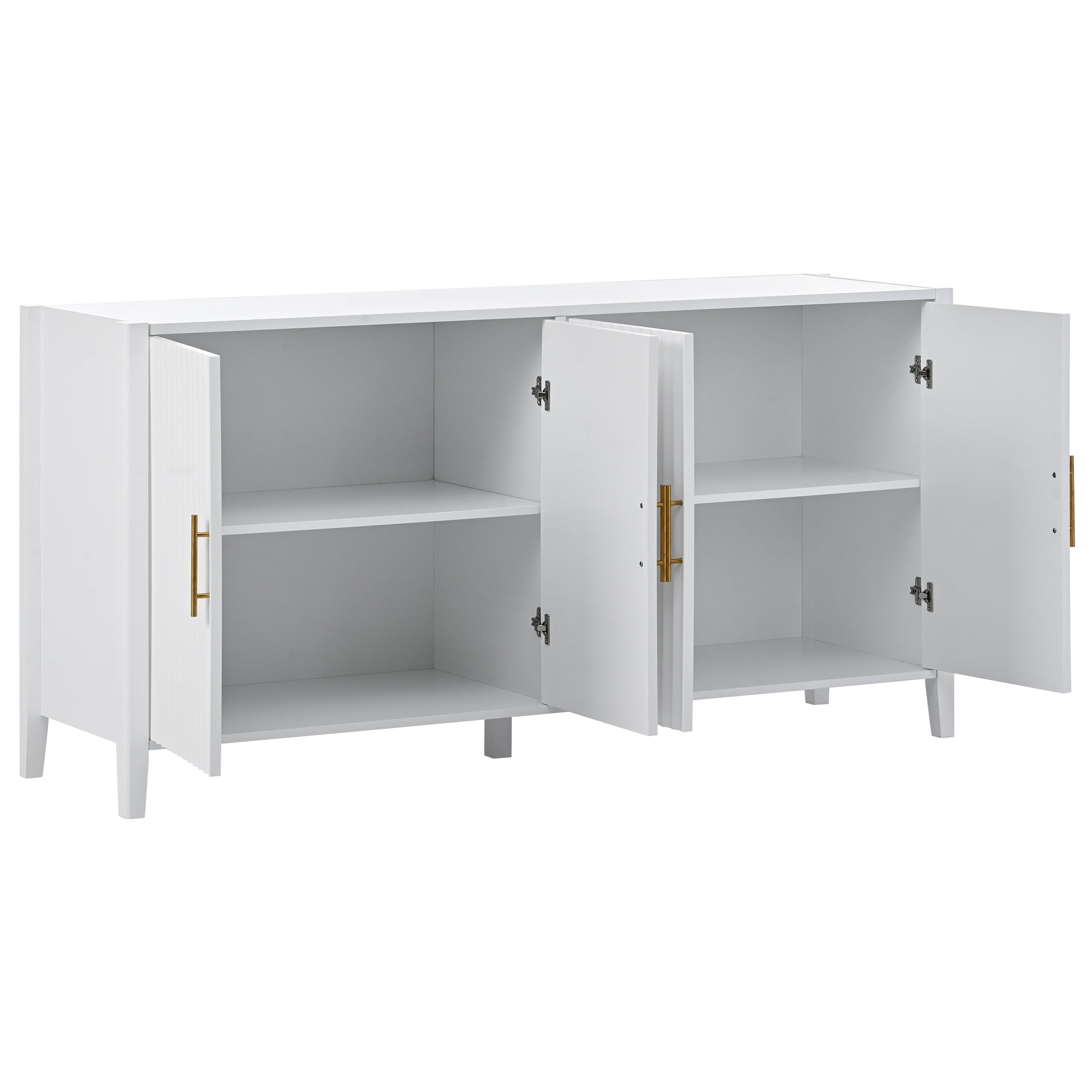 Oslo 63" Modern 4 Door Sideboard with Adjustable Storage