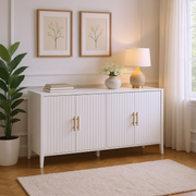 Oslo 63" Modern 4 Door Sideboard with Adjustable Storage