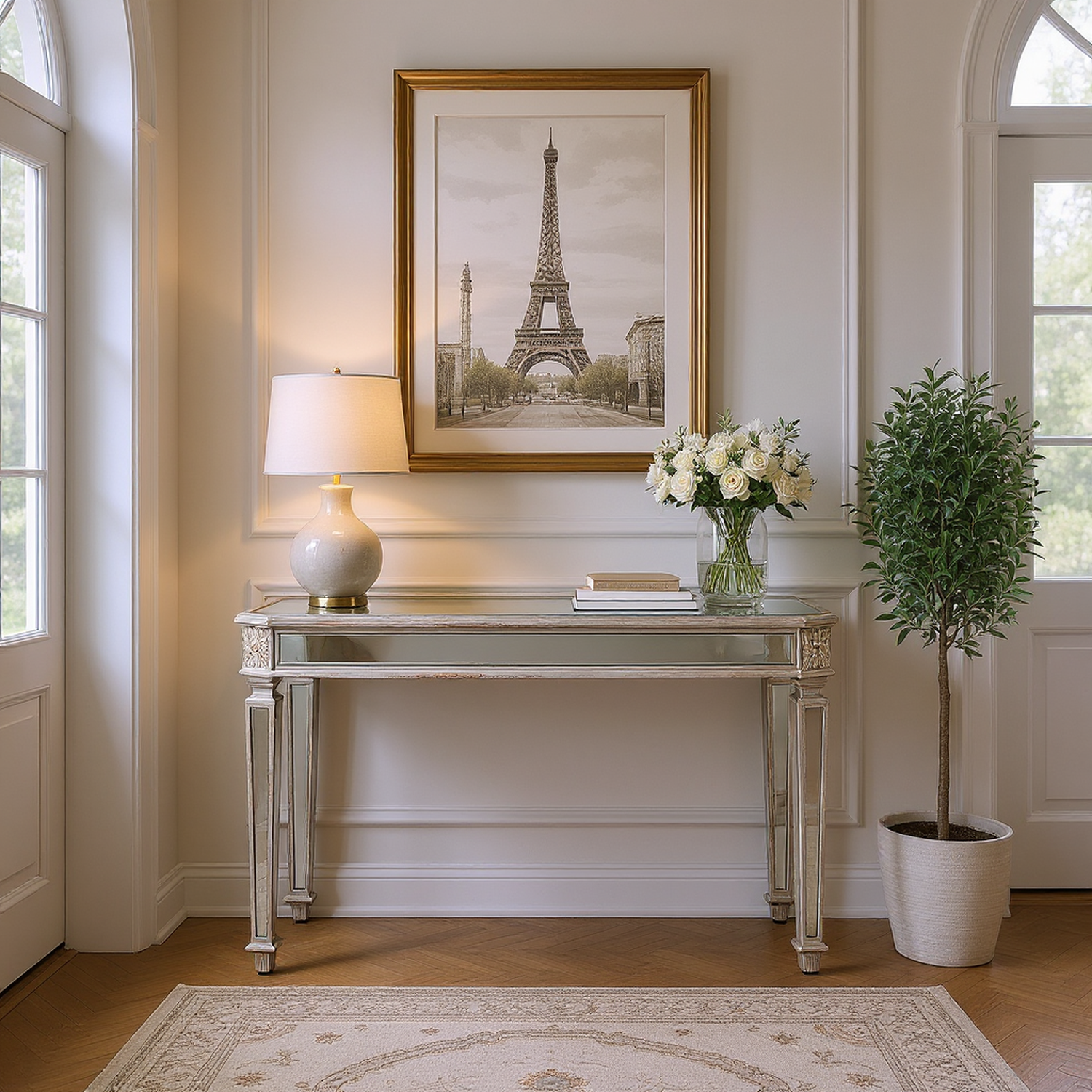Porte Mirror Console Table