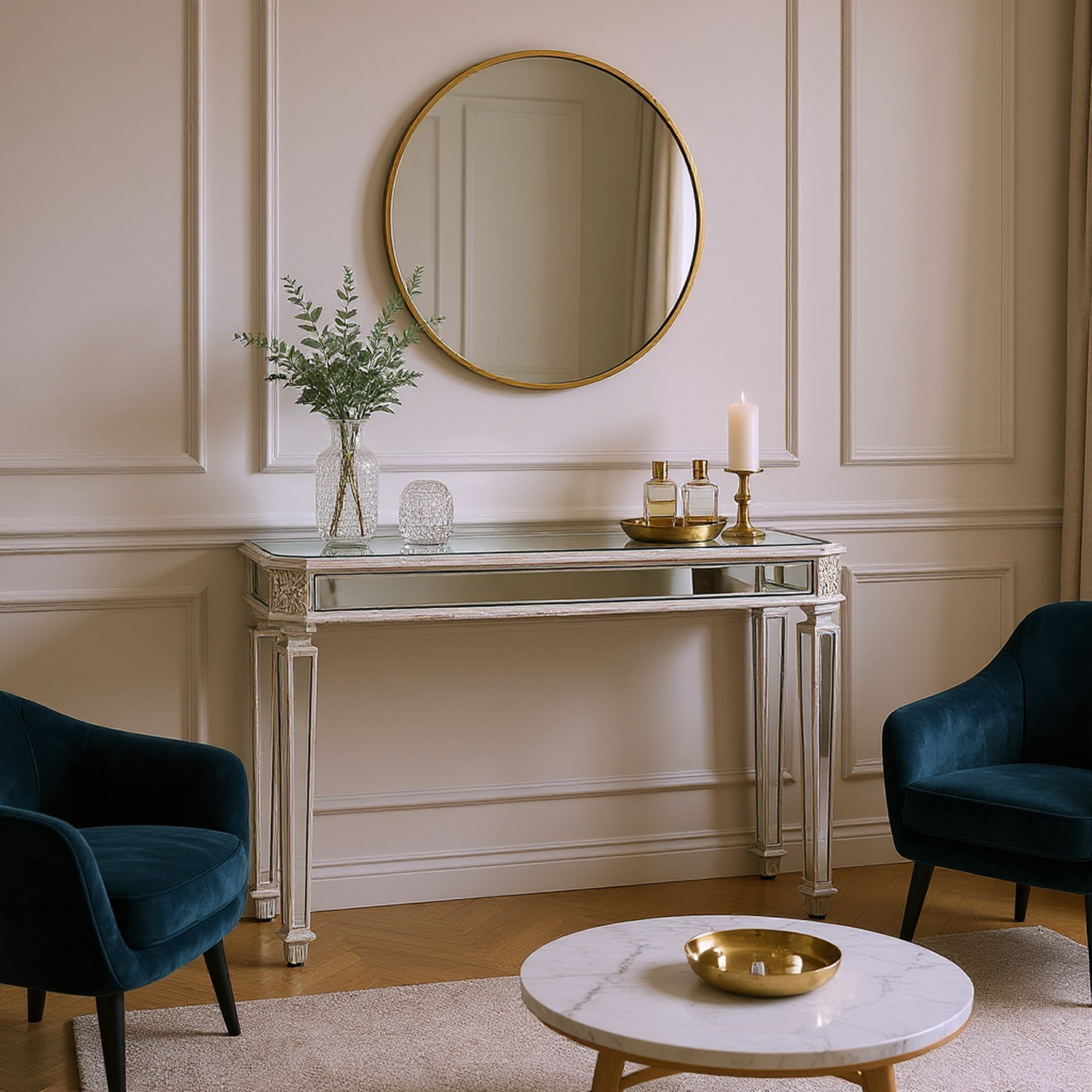 Porte Mirror Console Table