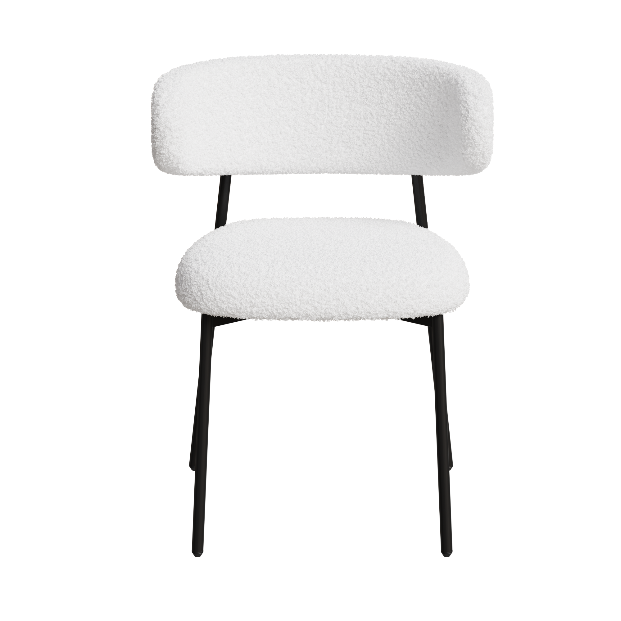 Rhine Teddy Upholstered Dining Chairs Set of 2, Beige