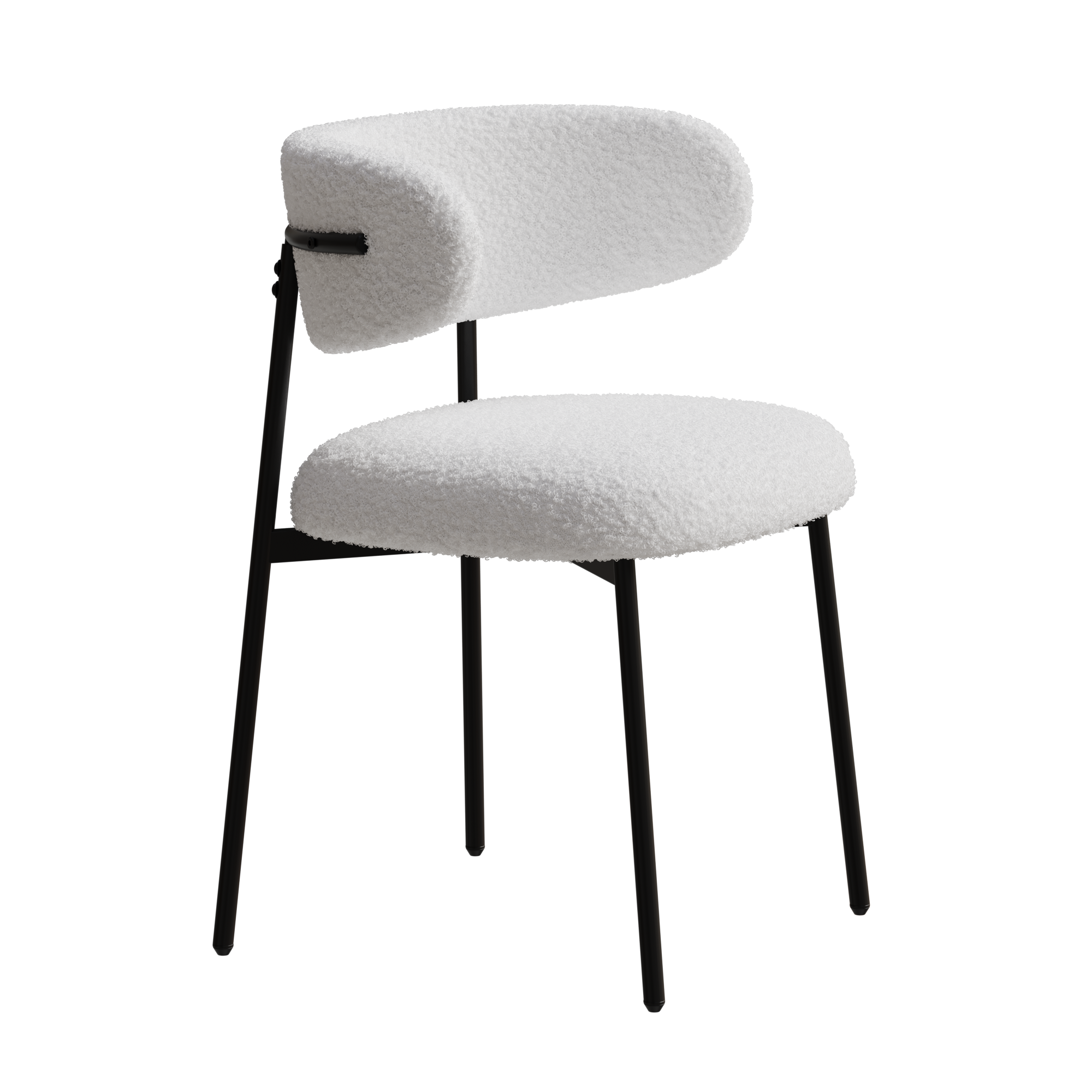 Rhine Teddy Upholstered Dining Chairs Set of 2, Beige