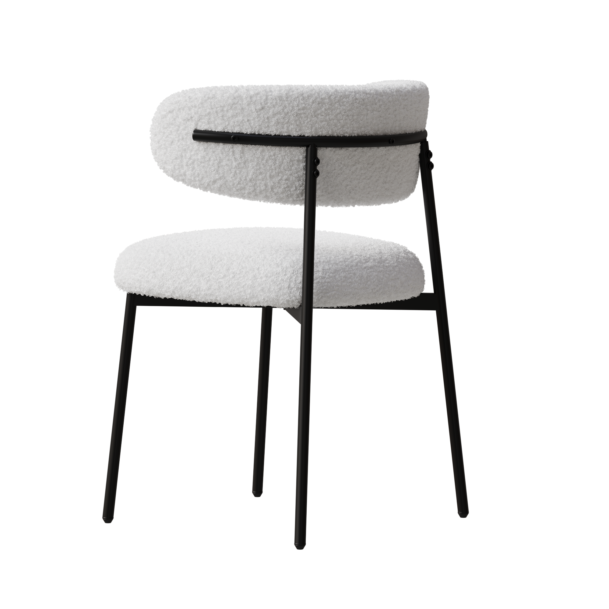 Rhine Teddy Upholstered Dining Chairs Set of 2, Beige