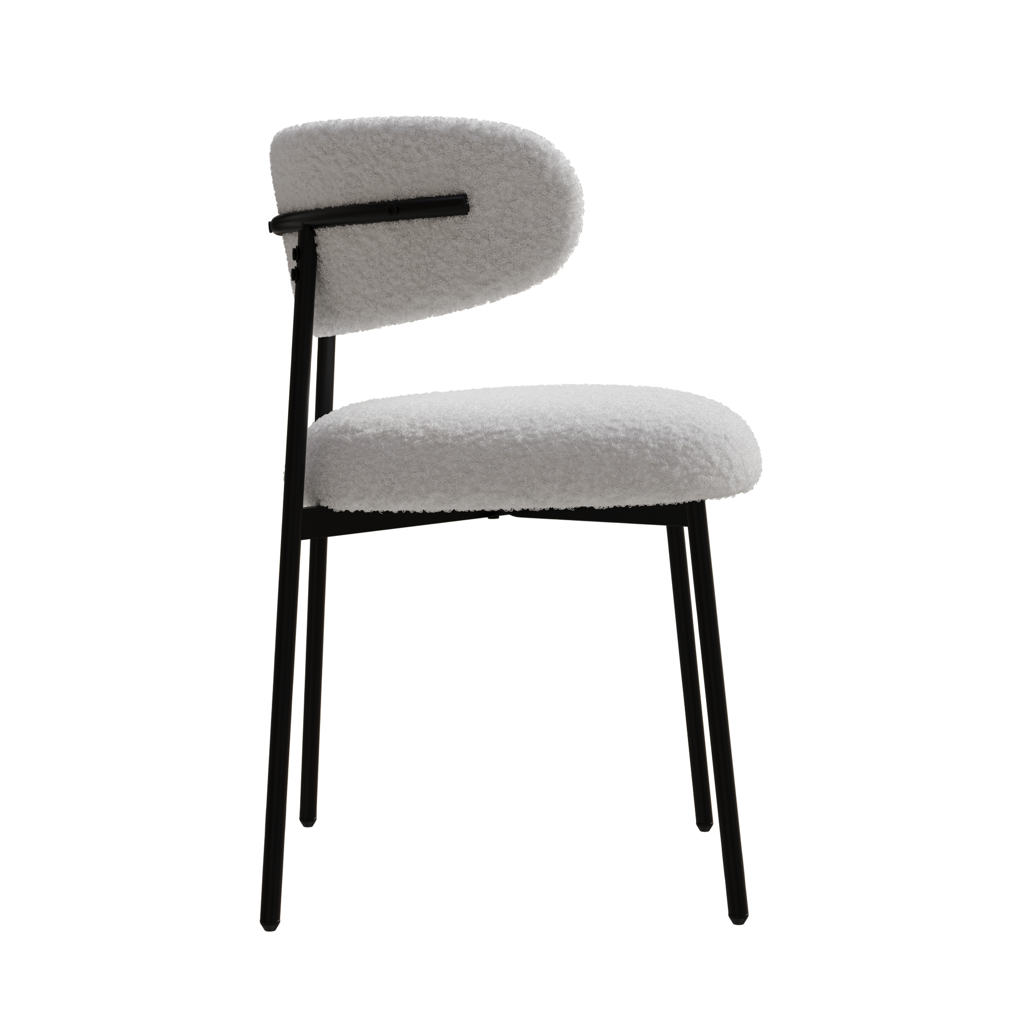 Rhine Teddy Upholstered Dining Chairs Set of 2, Beige