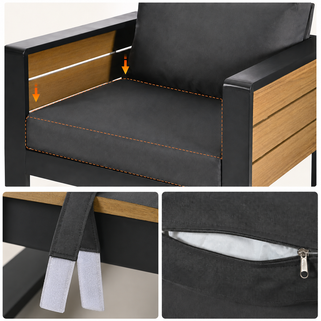Plush Stay-Put Cushions