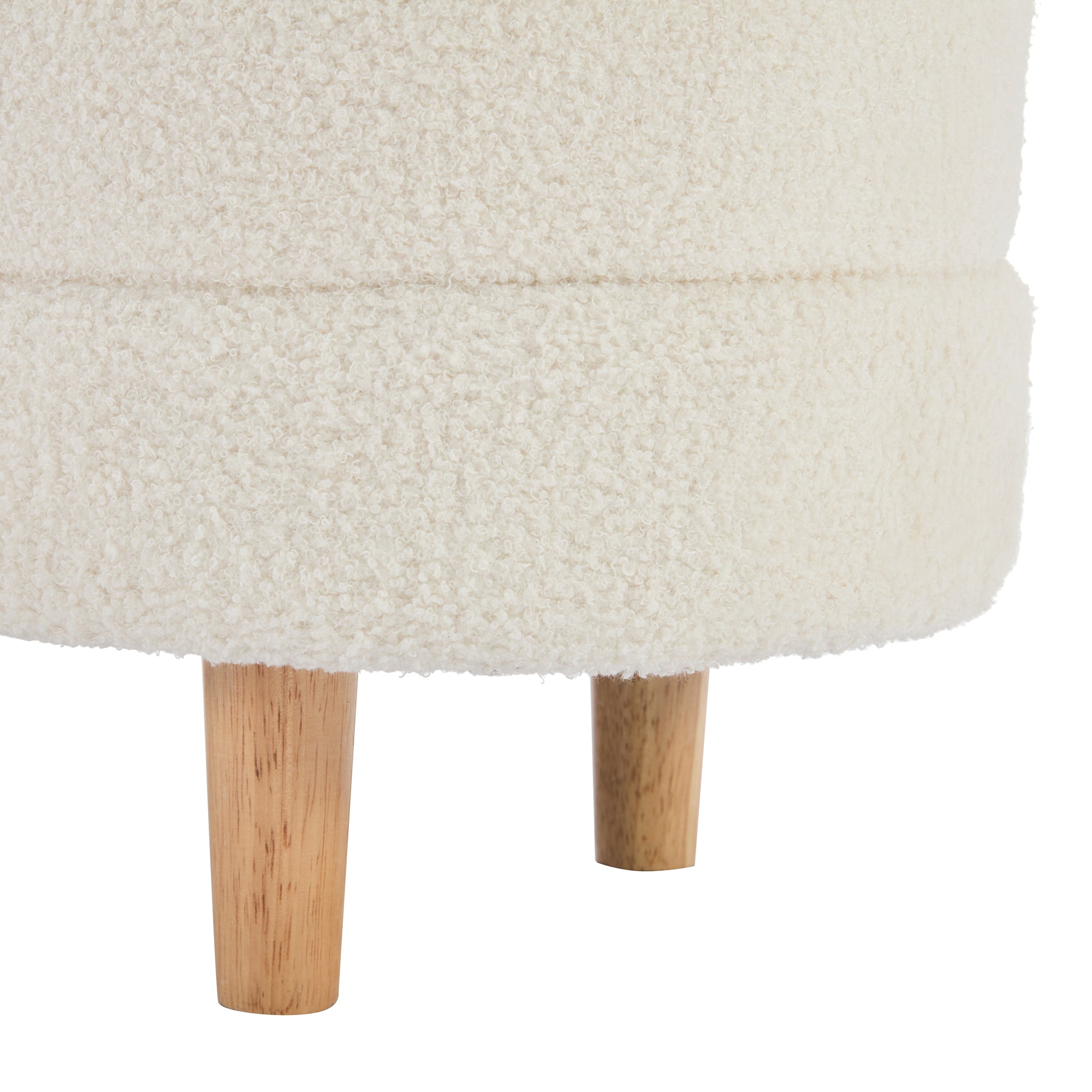 Selma Upholstered Platform Bed with Storage Ottoman Bench, White