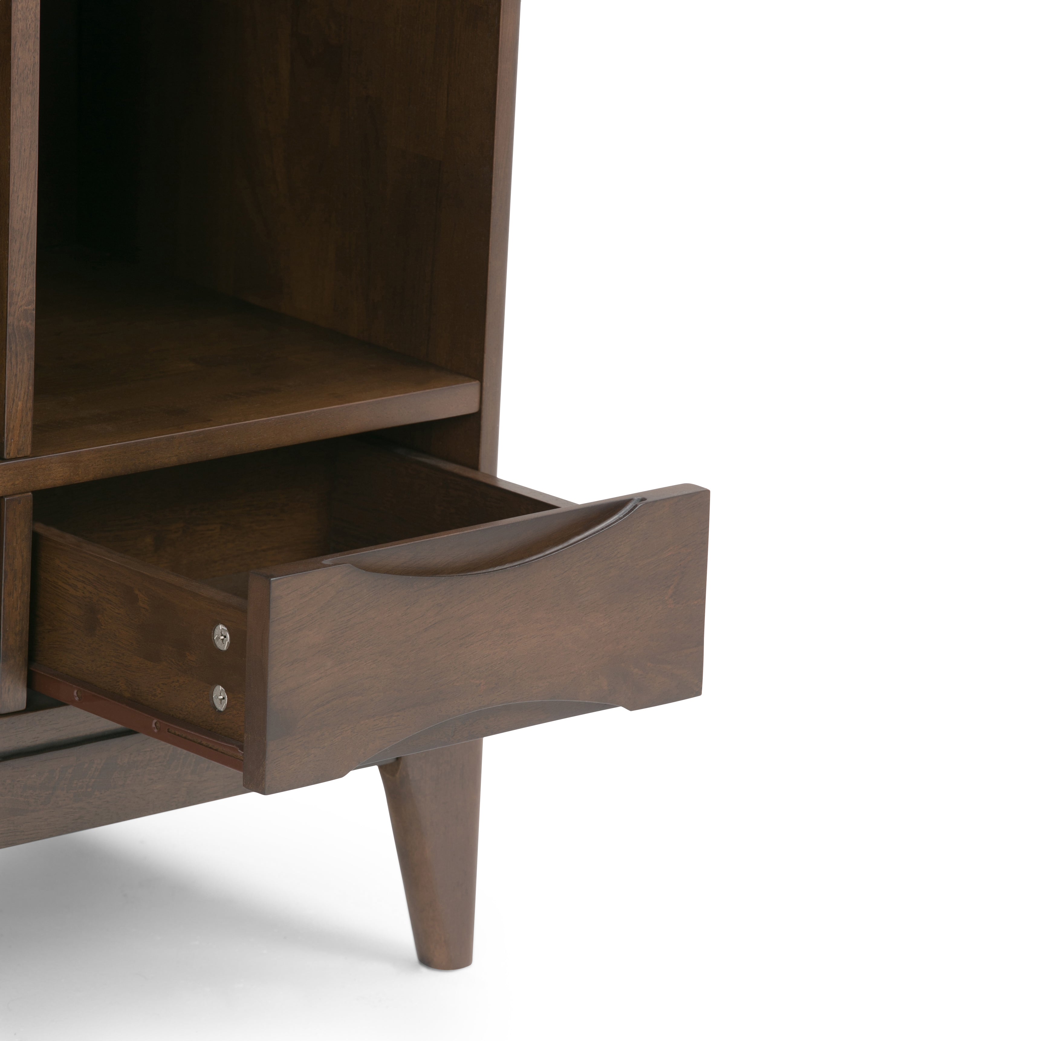 Cube Storage with Drawers - Walnut Brown