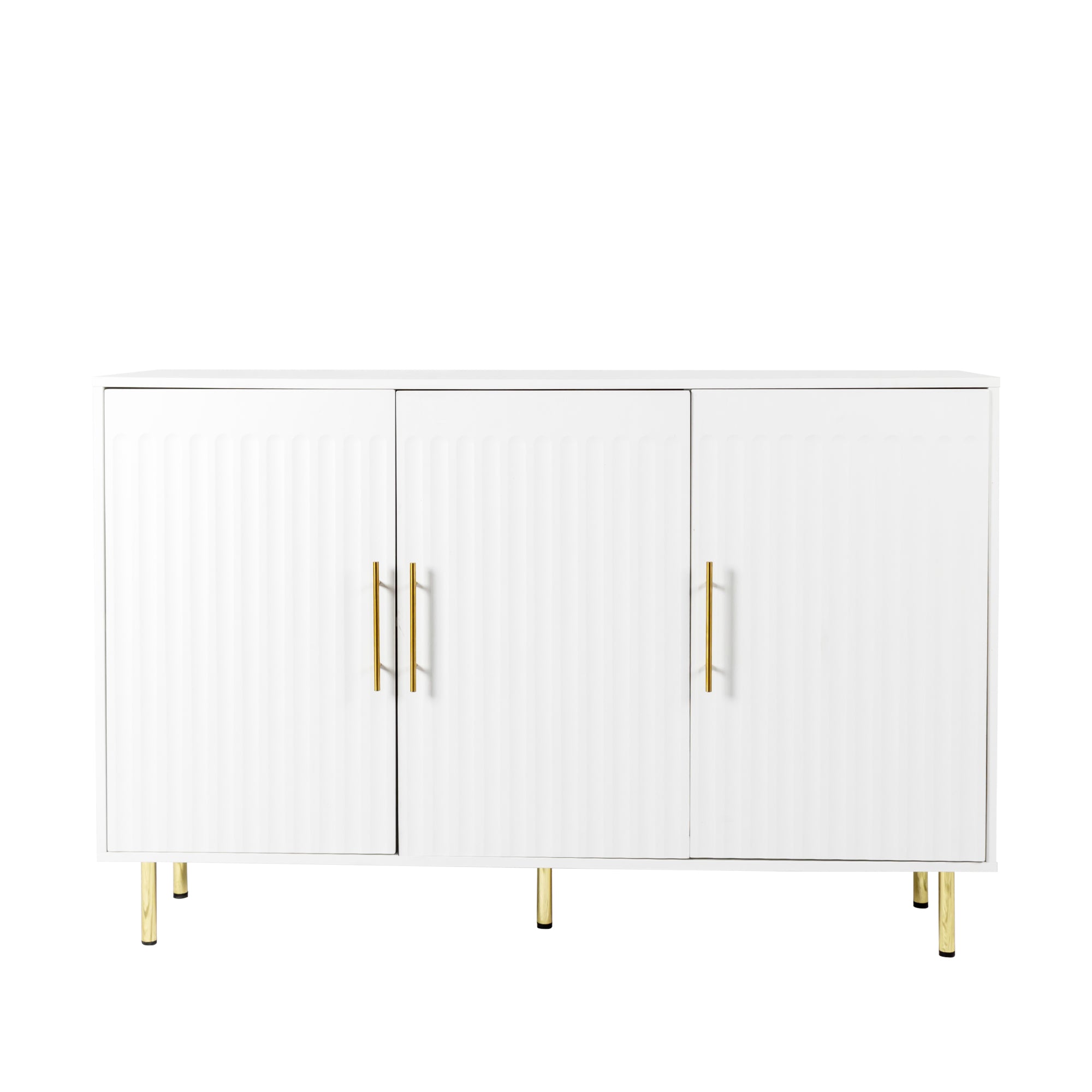 Tallinn 55" 3-Door Sideboard with Gold Handles