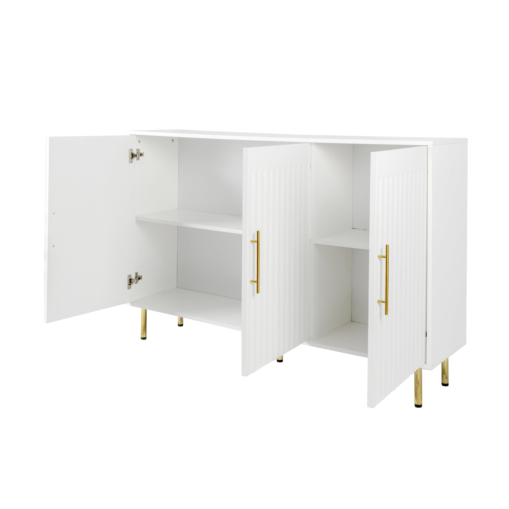 Tallinn 55" 3-Door Sideboard with Gold Handles