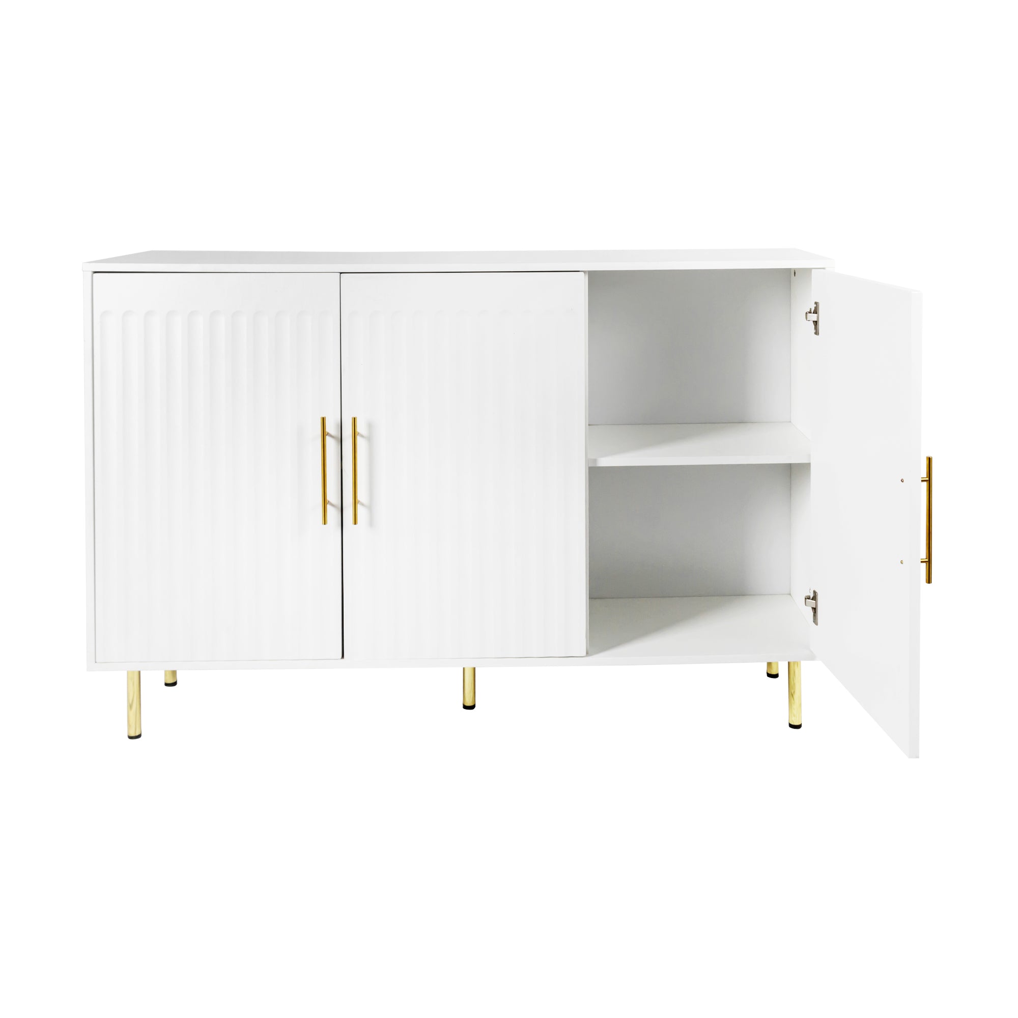 Tallinn 55" 3-Door Sideboard with Gold Handles