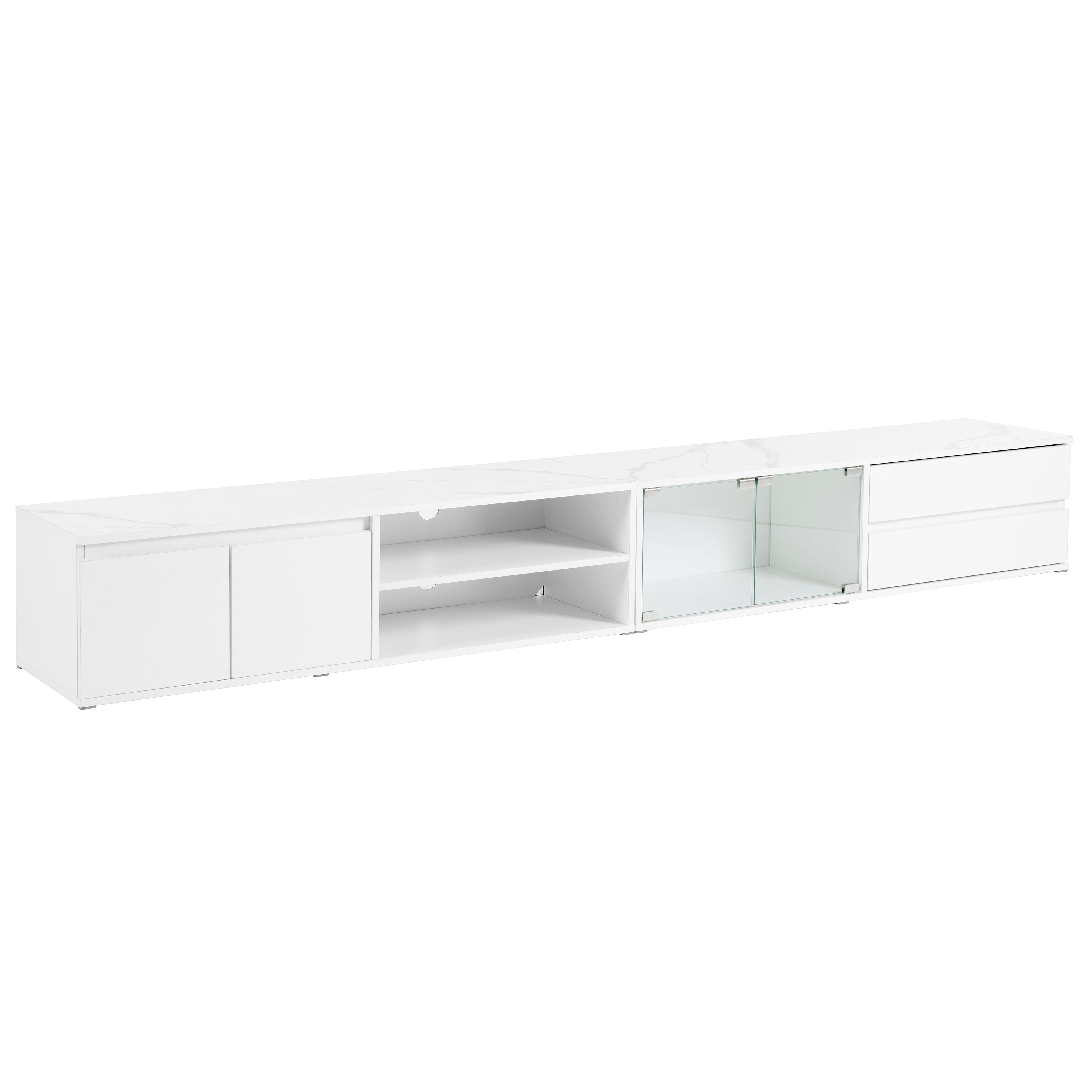 Valencia Modern LED TV Stand with 2 Drawers & Cabinets