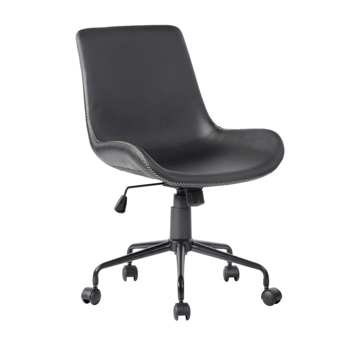 adams black -office chair - black upholstered seat - contemporary office room