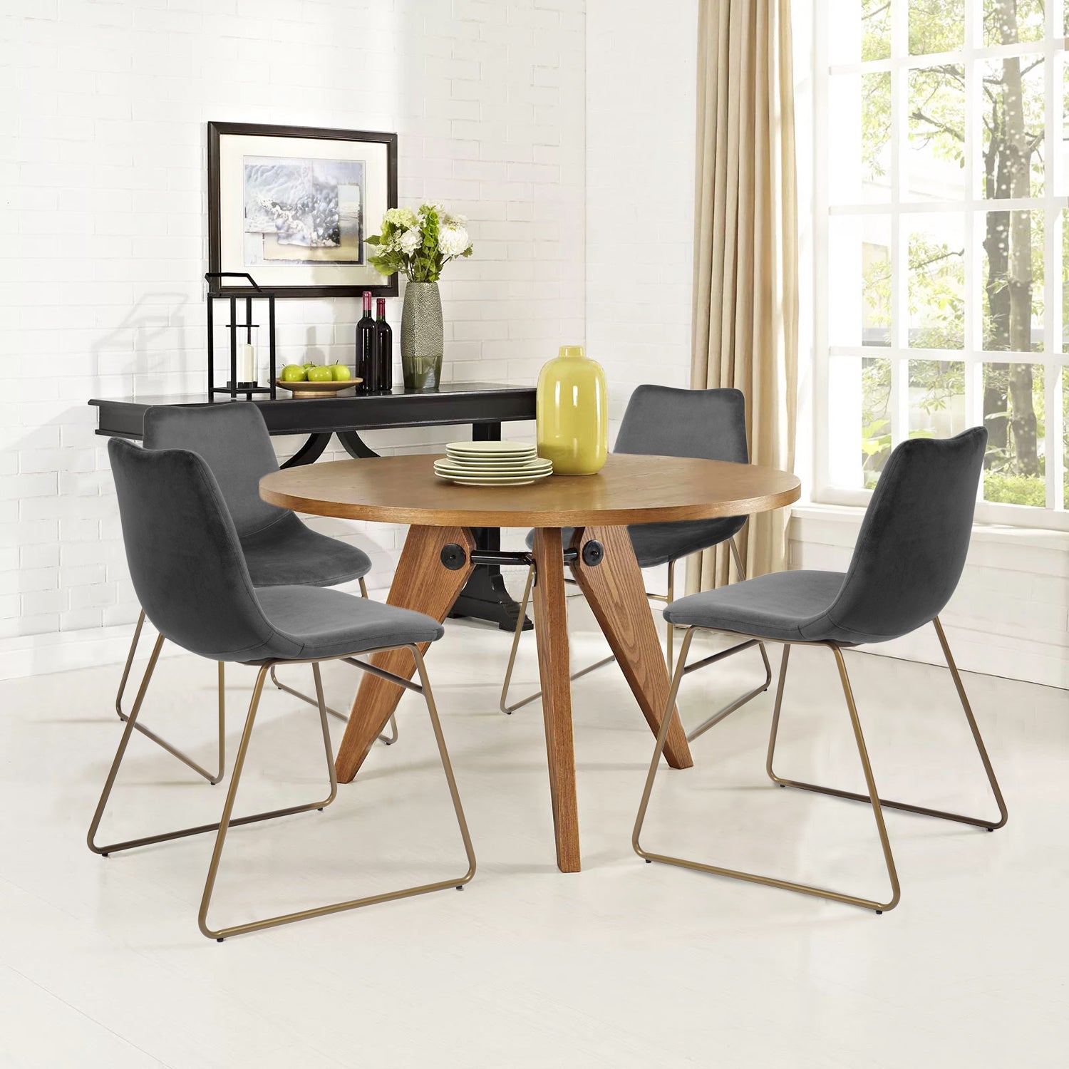Batassel Modern & Comfortable Velvet Dining Chairs?HOMY CASA
