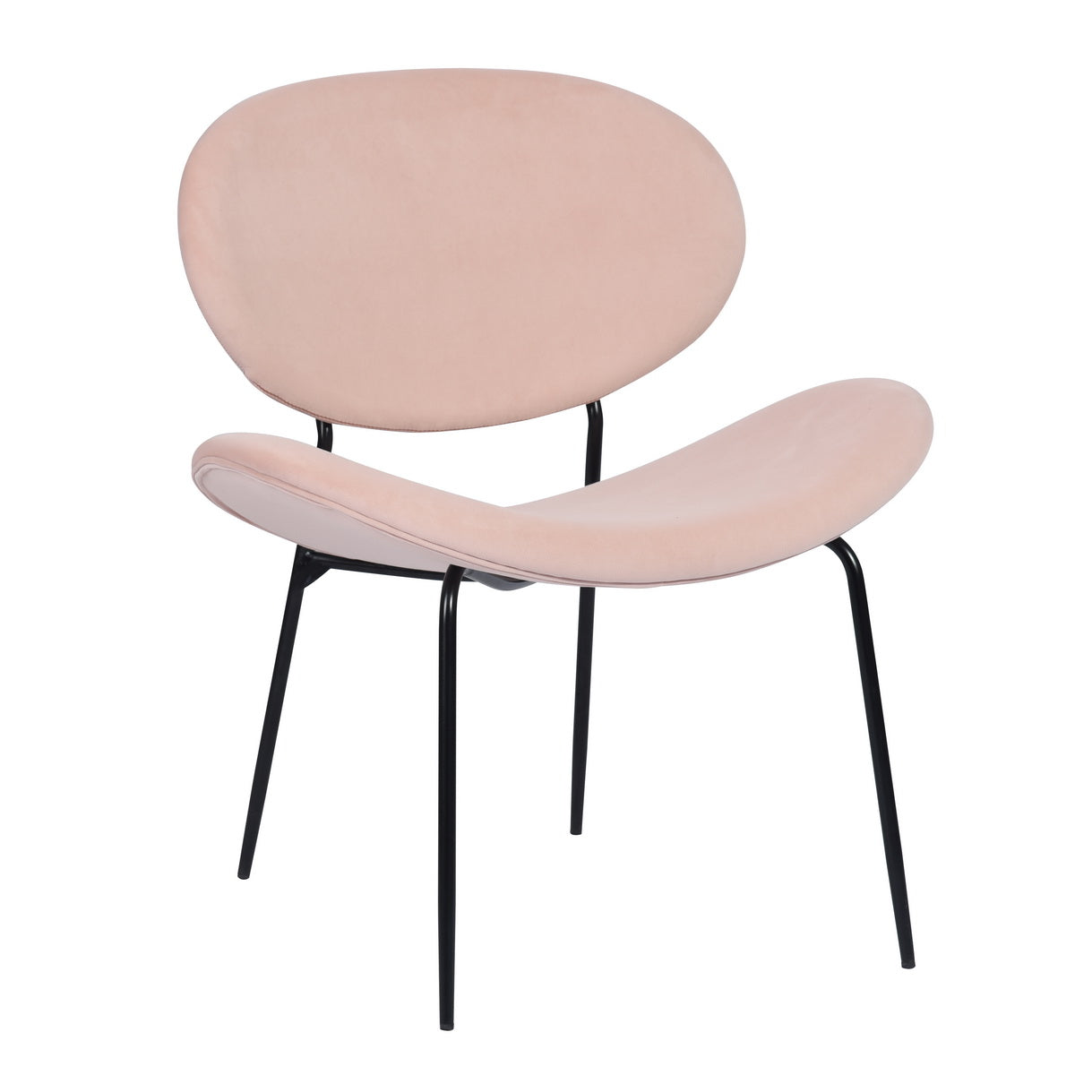 globe blush pink velvet chair -upholstery with gold legs - chic for living room or bedroom