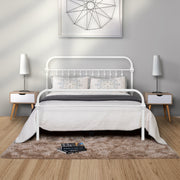 HomyCasa Black/White Modern Metal Bed - 3 Size: Full/Queen/Twin - HomyCasa