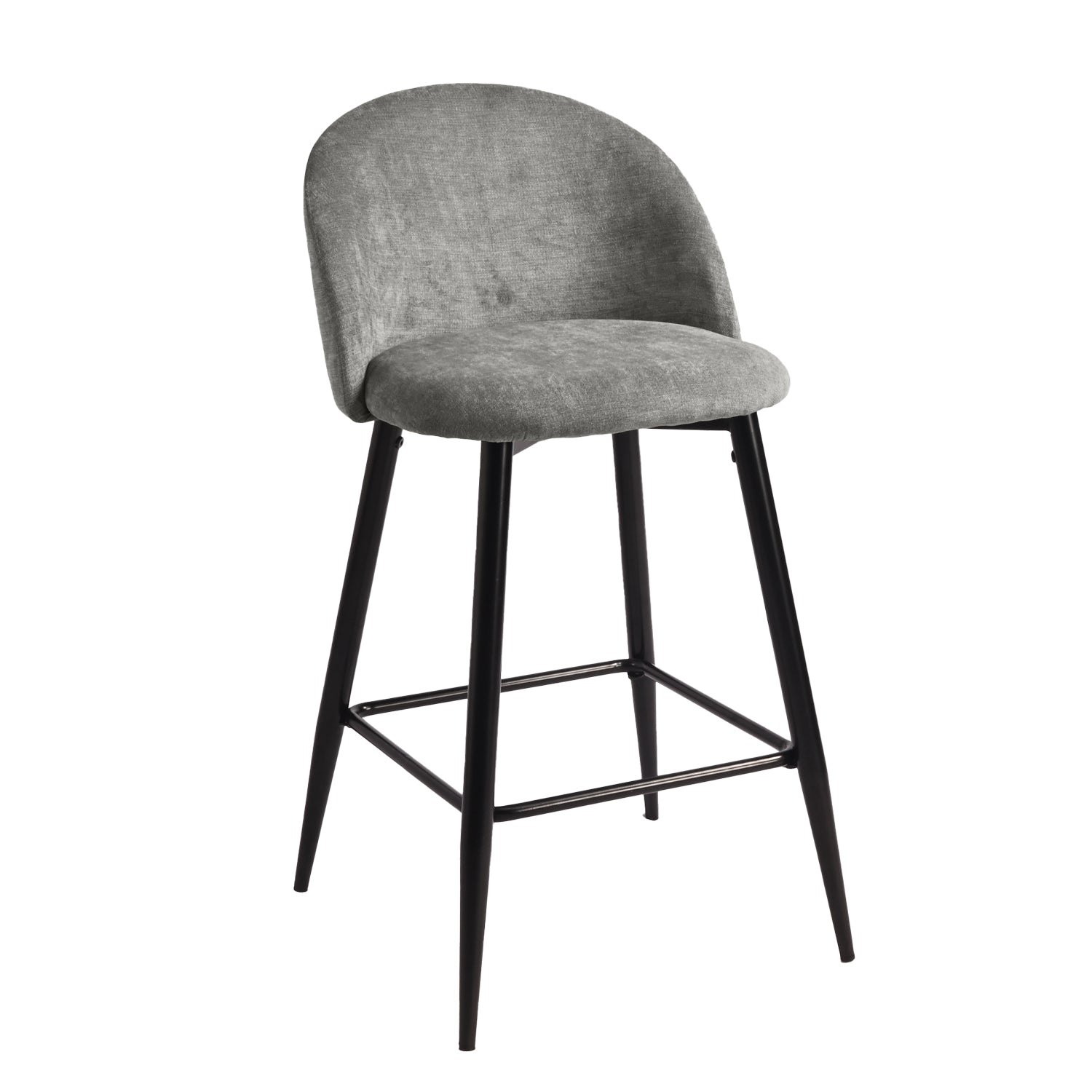 Haseeb 26" Upholstered Counter Height Bar Stool Bar Chairs Set of 2-HOMY CASA