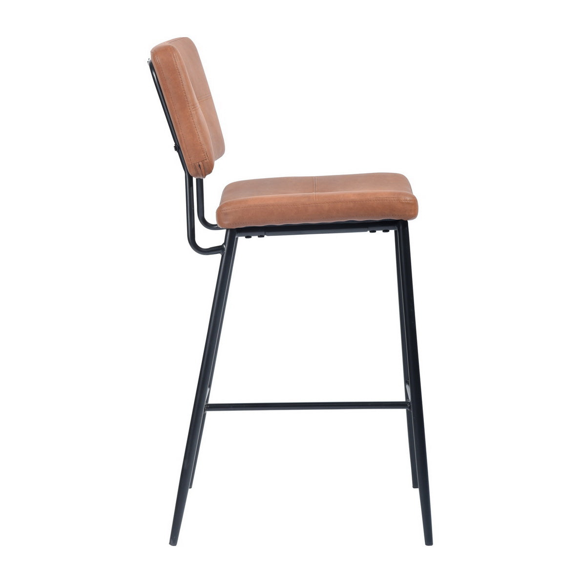 Independence Mid-Century Modern Faux Leather Barstools(Set of 2)-HOMY CASA