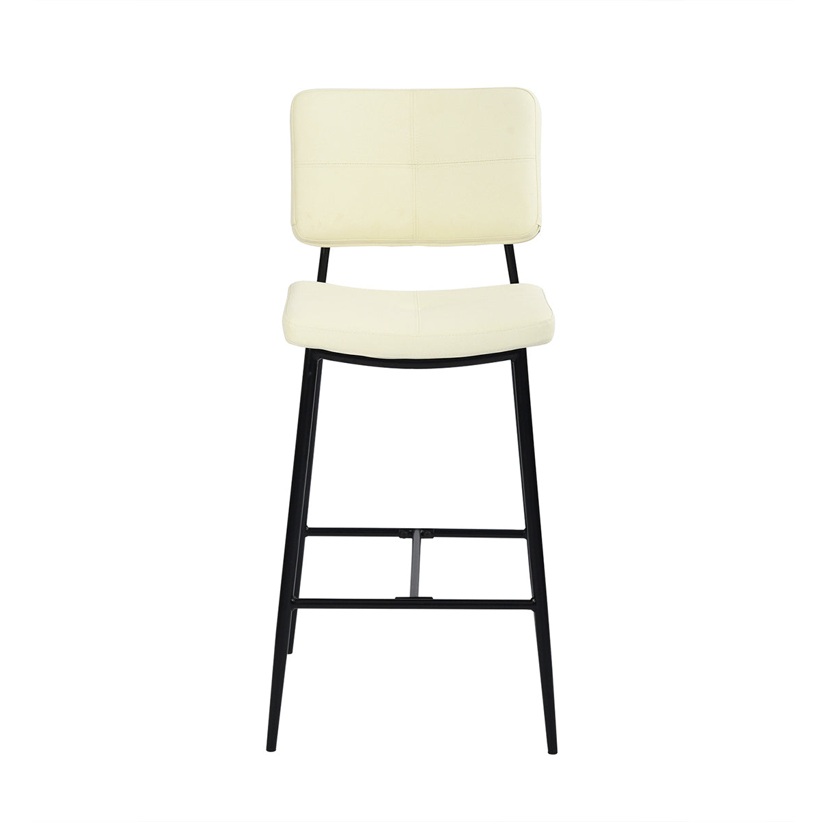 Independence Mid-Century Modern Faux Leather Barstools(Set of 2)-HOMY CASA
