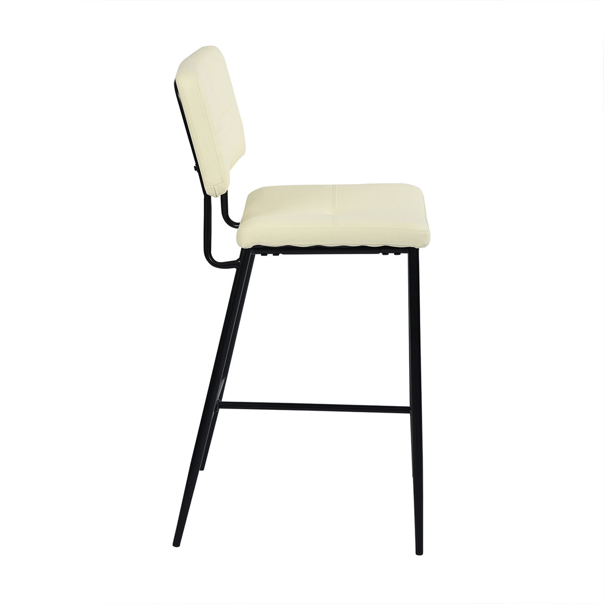 Independence Mid-Century Modern Faux Leather Barstools(Set of 2)-HOMY CASA