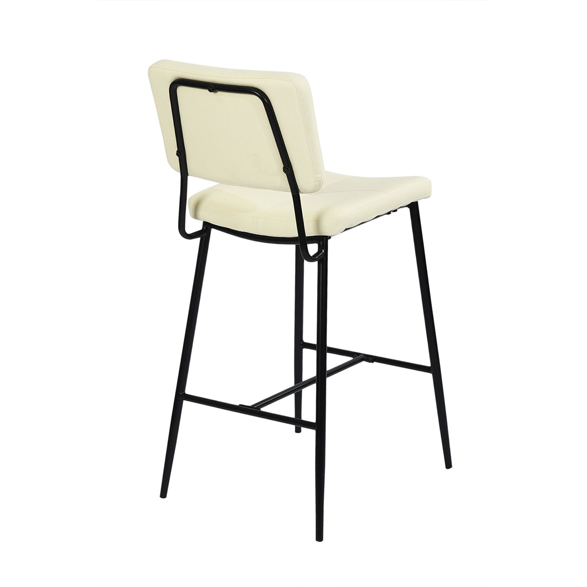Independence Mid-Century Modern Faux Leather Barstools(Set of 2)-HOMY CASA