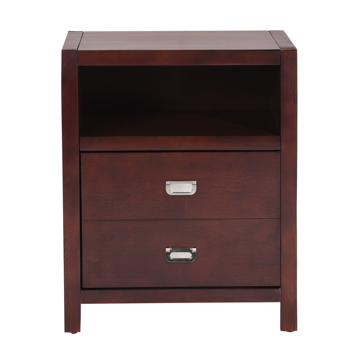 Modern Bedroom Nightstand Solid Wood Organizer Side End Table with 1-Drawer Storage Cabinet LORALIE - HomyCasa