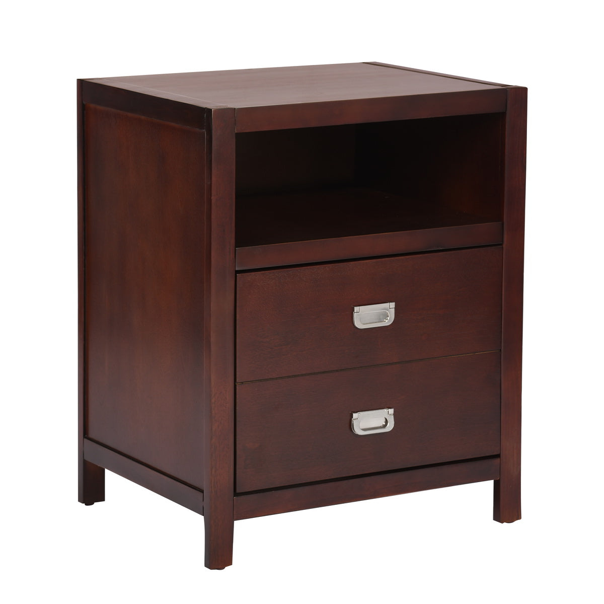 Modern Bedroom Nightstand Solid Wood Organizer Side End Table with 1-Drawer Storage Cabinet LORALIE - HomyCasa