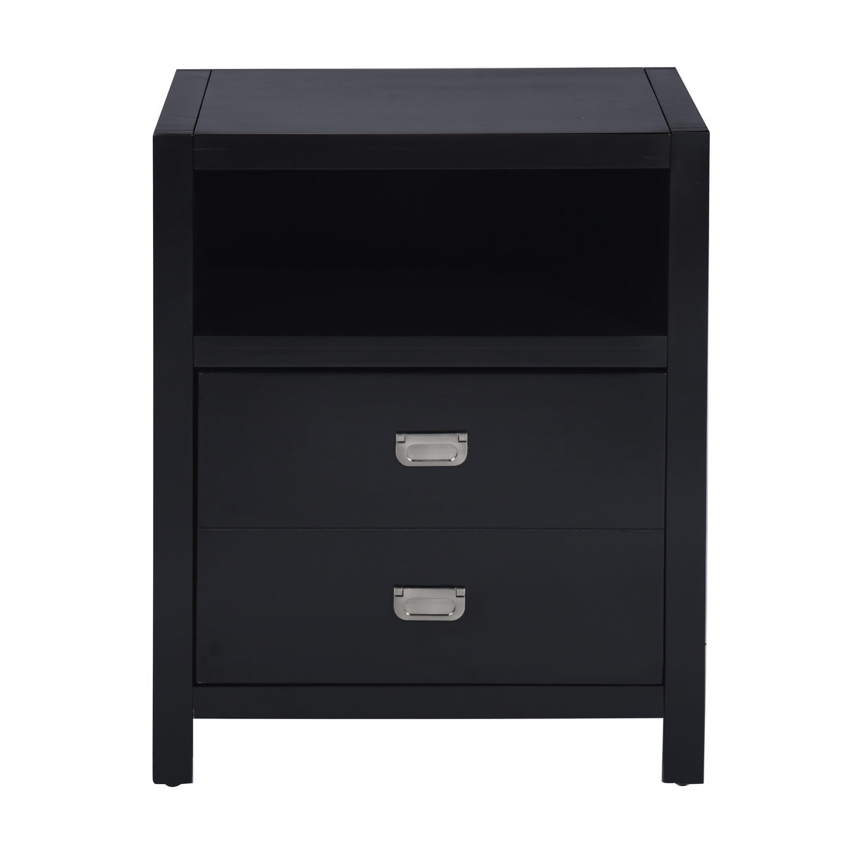 Modern Bedroom Nightstand Solid Wood Organizer Side End Table with 1-Drawer Storage Cabinet LORALIE - HomyCasa
