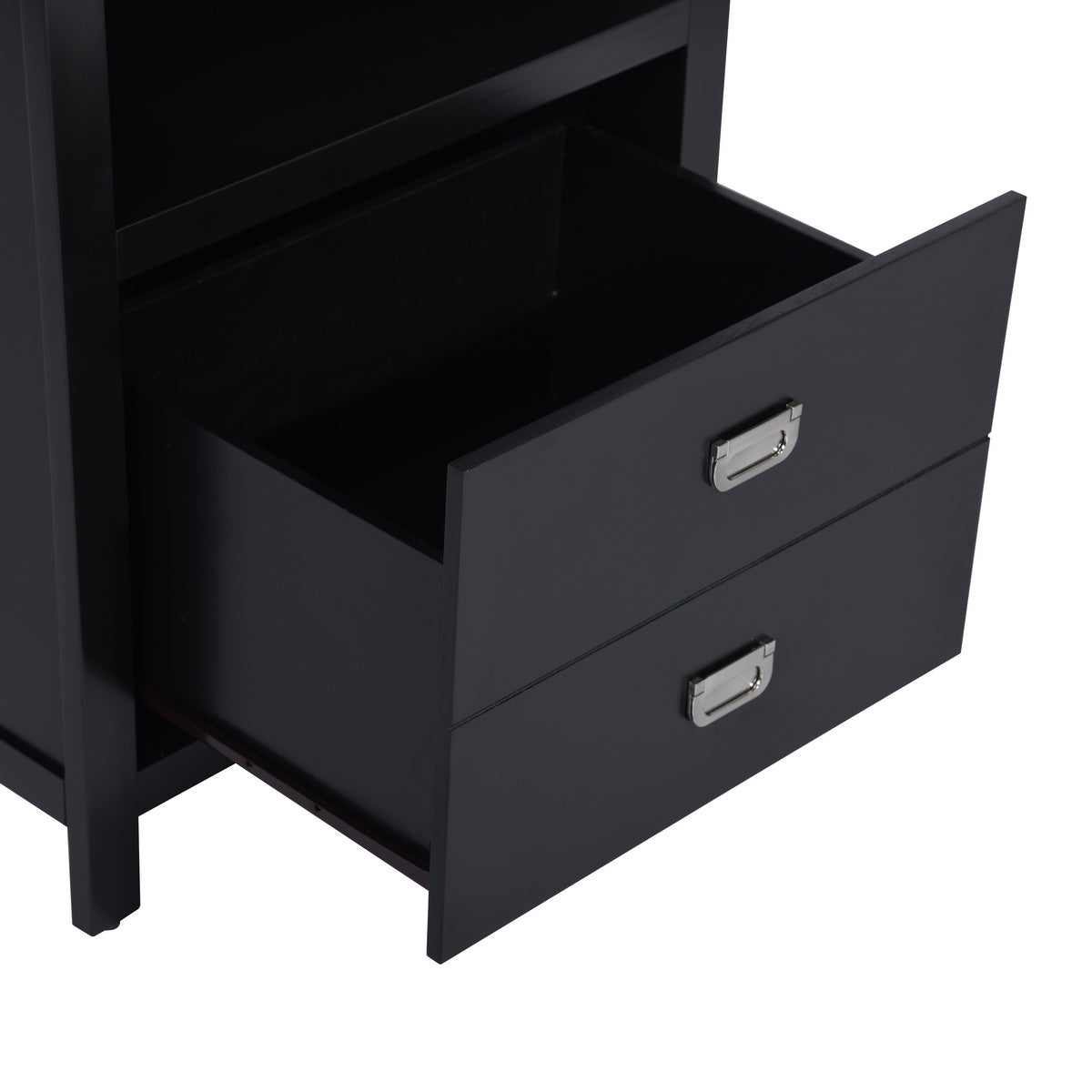 Modern Bedroom Nightstand Solid Wood Organizer Side End Table with 1-Drawer Storage Cabinet LORALIE - HomyCasa