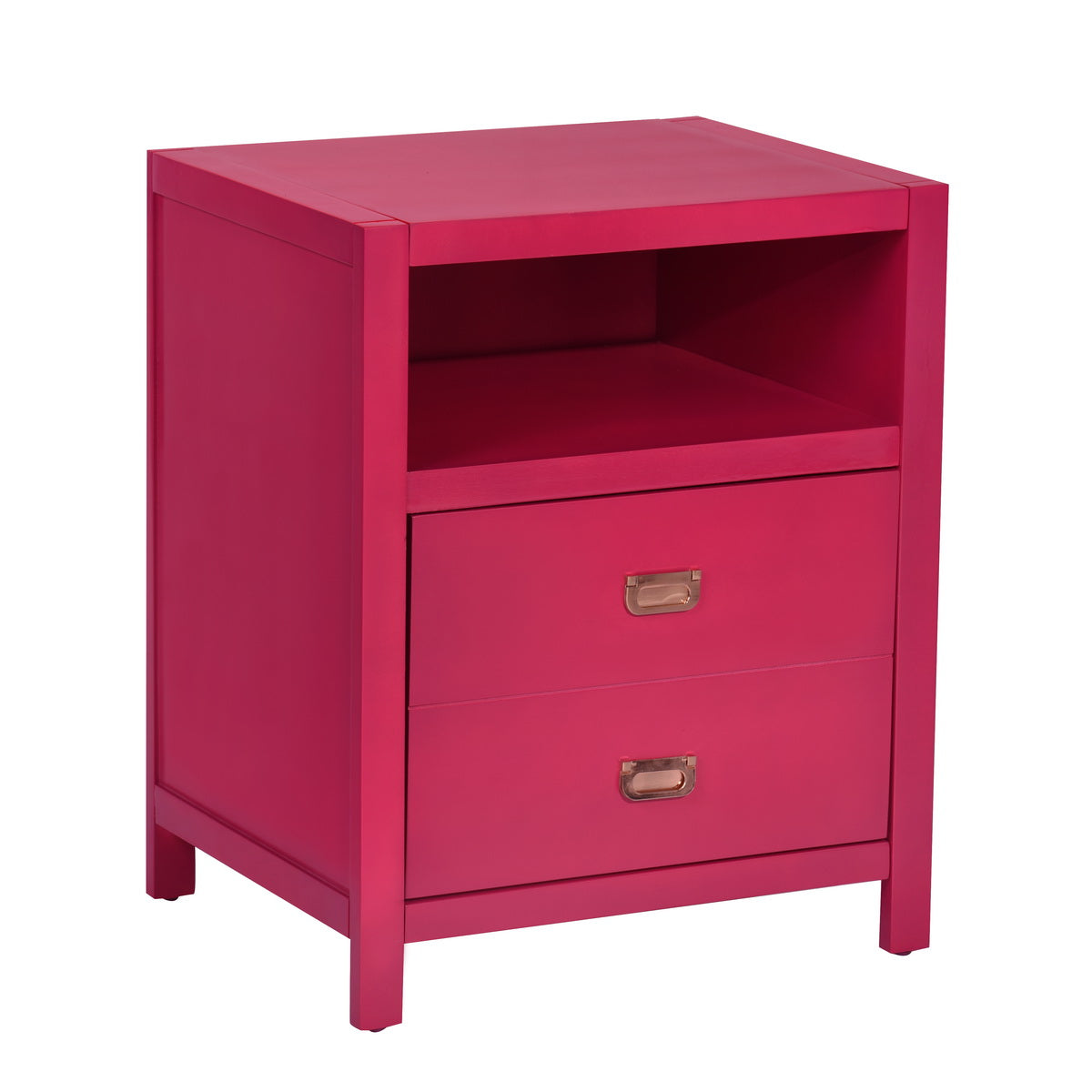 Modern Bedroom Nightstand Solid Wood Organizer Side End Table with 1-Drawer Storage Cabinet LORALIE - HomyCasa