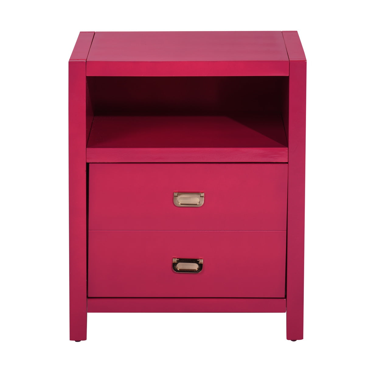 Modern Bedroom Nightstand Solid Wood Organizer Side End Table with 1-Drawer Storage Cabinet LORALIE - HomyCasa