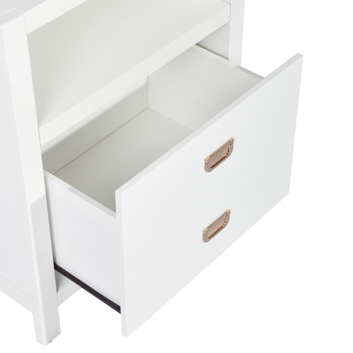 Modern Bedroom Nightstand Solid Wood Organizer Side End Table with 1-Drawer Storage Cabinet LORALIE - HomyCasa