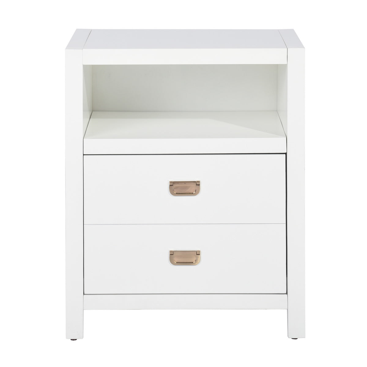Modern Bedroom Nightstand Solid Wood Organizer Side End Table with 1-Drawer Storage Cabinet LORALIE - HomyCasa