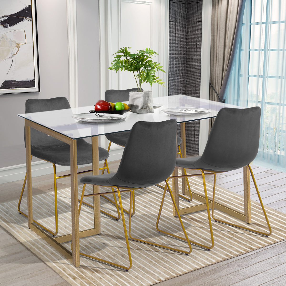 Batassel Modern & Comfortable Velvet Dining Chairs?HOMY CASA