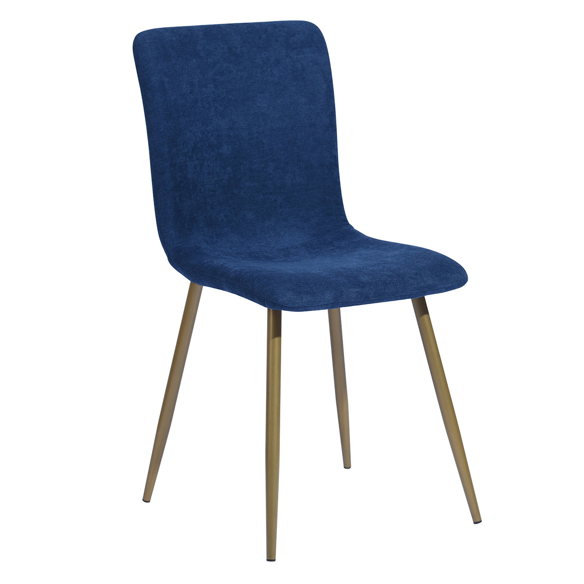 Scargill blue dining chair showing angled front view