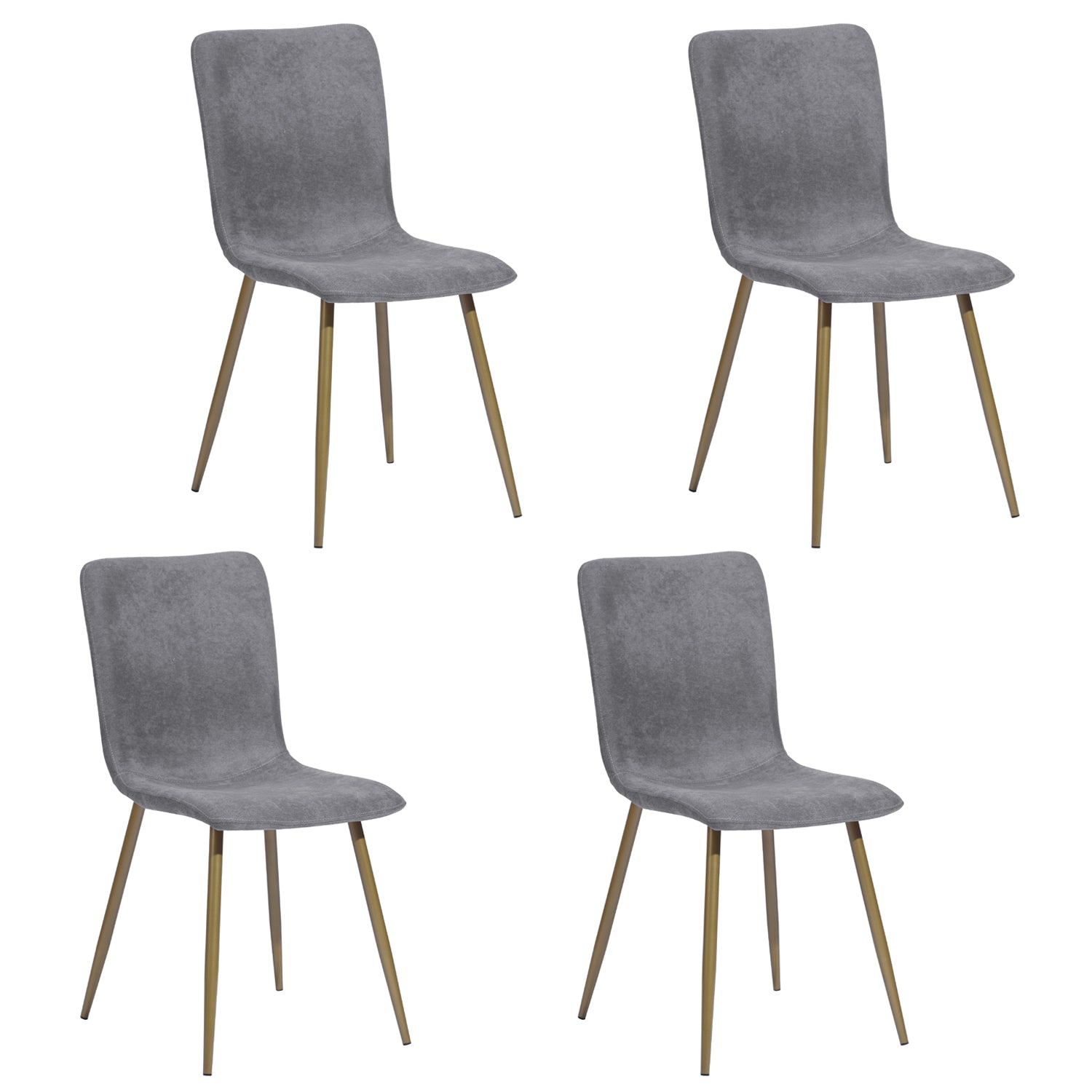 Scargill dark grey dining chairs showing set of 4 on white background