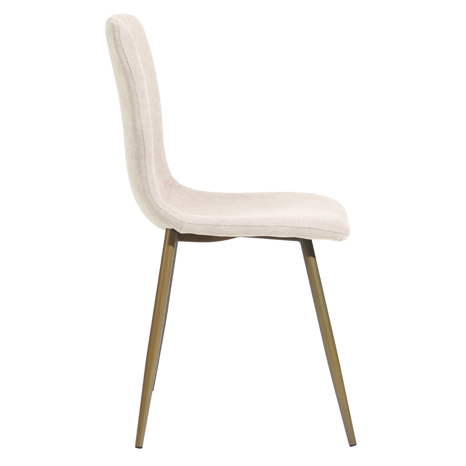 Scargill Modren Dining Chairs Set of 4,with Fabric Seat & Back with Golden Legs for Dining Room-HOMY CASA